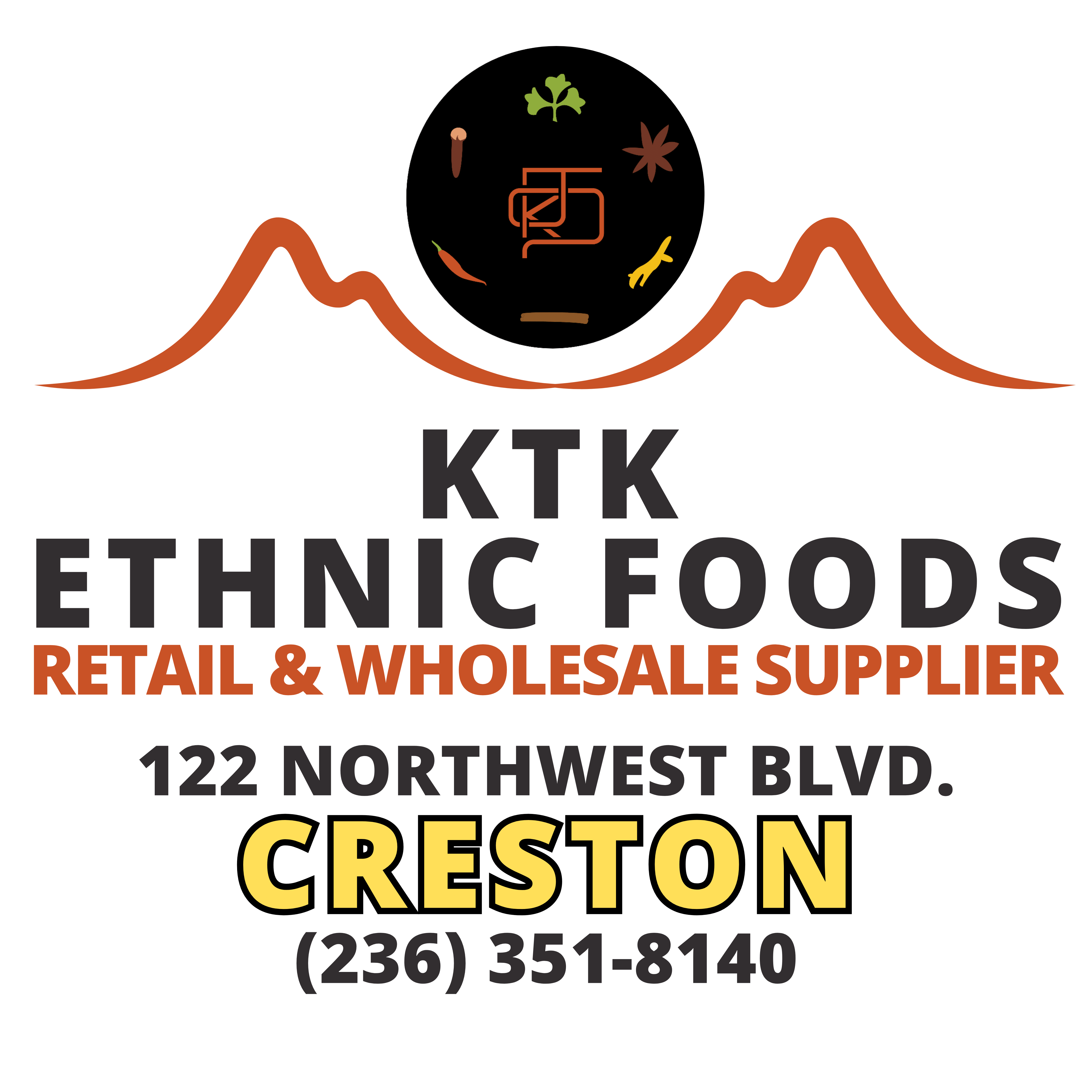 KTK Ethnic Foods Creston Logo